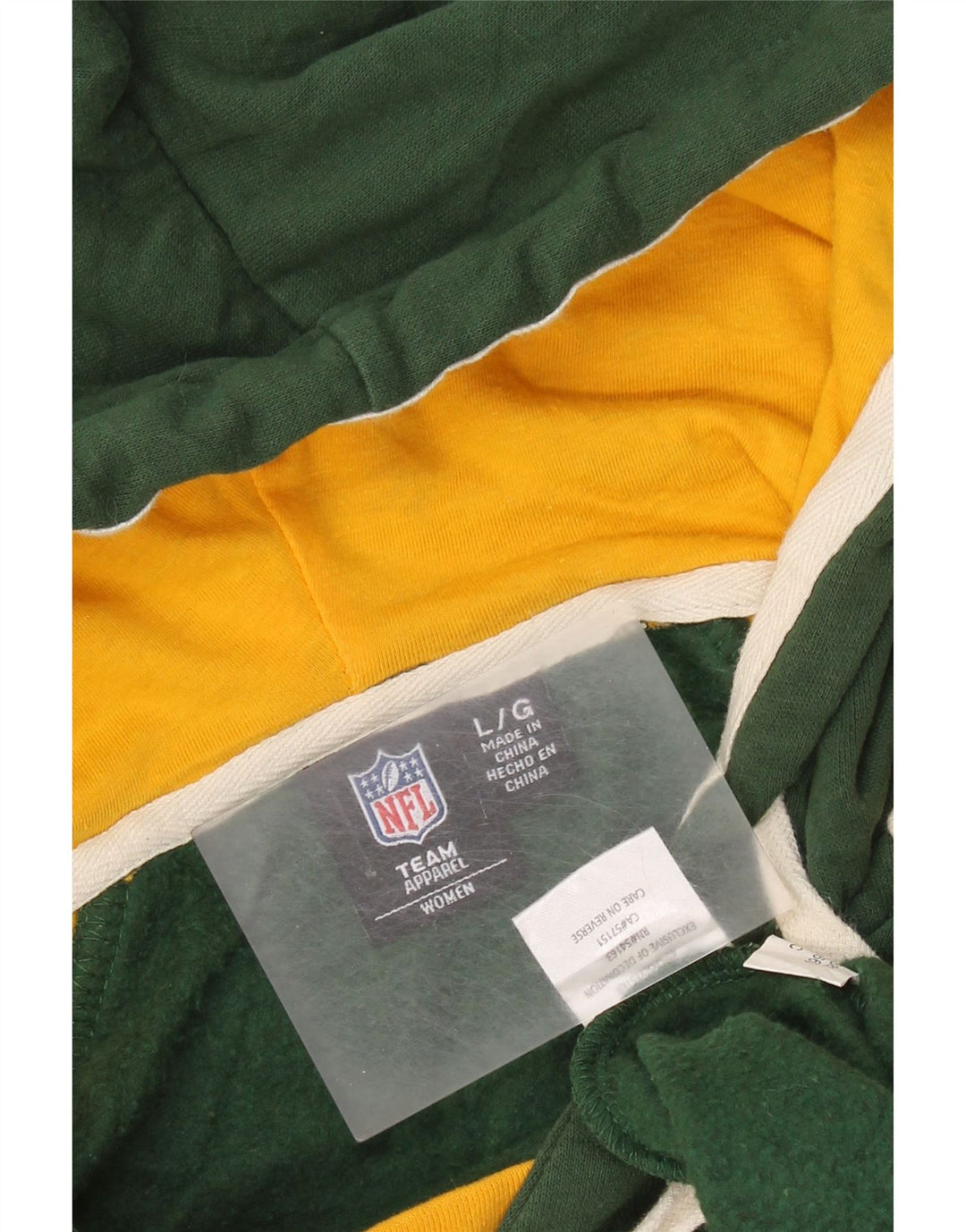 Женский джемпер с капюшоном NFL Green Bay Packers UK 16, большой зеленый цвет с блоками
