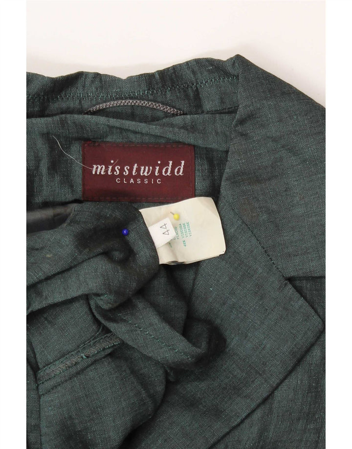 Женский пиджак Misstwidd IT 44 Средний Зеленый Льняной