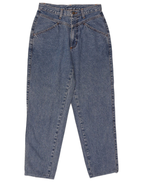 Женские зауженные джинсы с высокой талией Benetton IT 44 Medium W28 L27 Синий хлопок