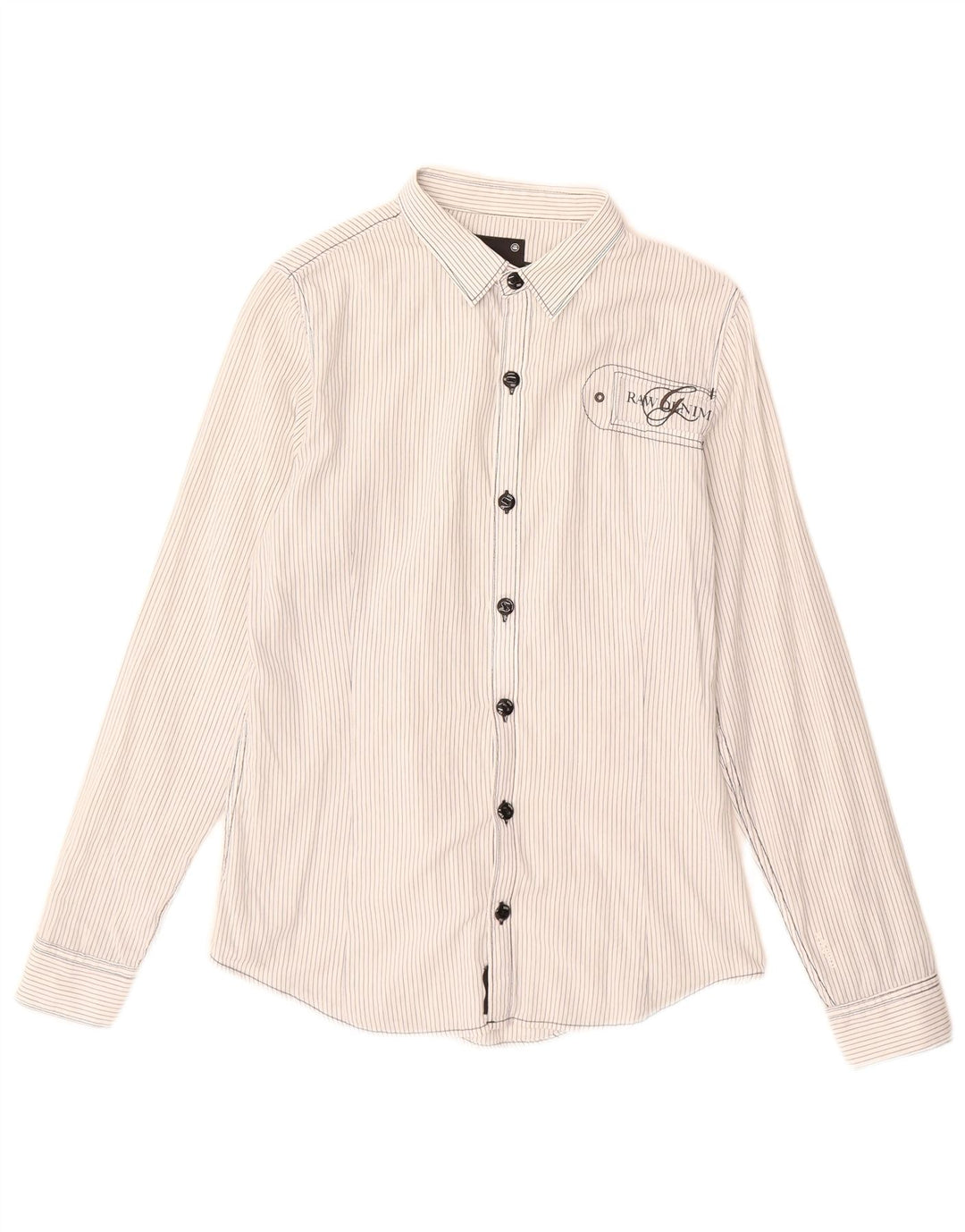 Женская рубашка с рисунком G-Star UK 14, хлопок среднего размера, белая в тонкую полоску