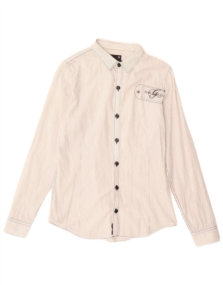 Женская рубашка с рисунком G-Star UK 14, хлопок среднего размера, белая в тонкую полоску