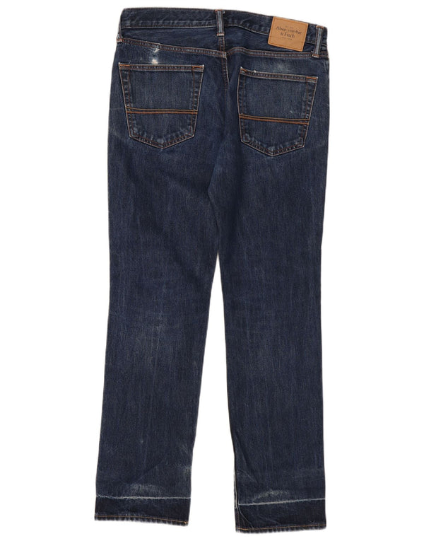 Женские прямые джинсы Abercrombie & Fitch W32 L32, синие, хлопок