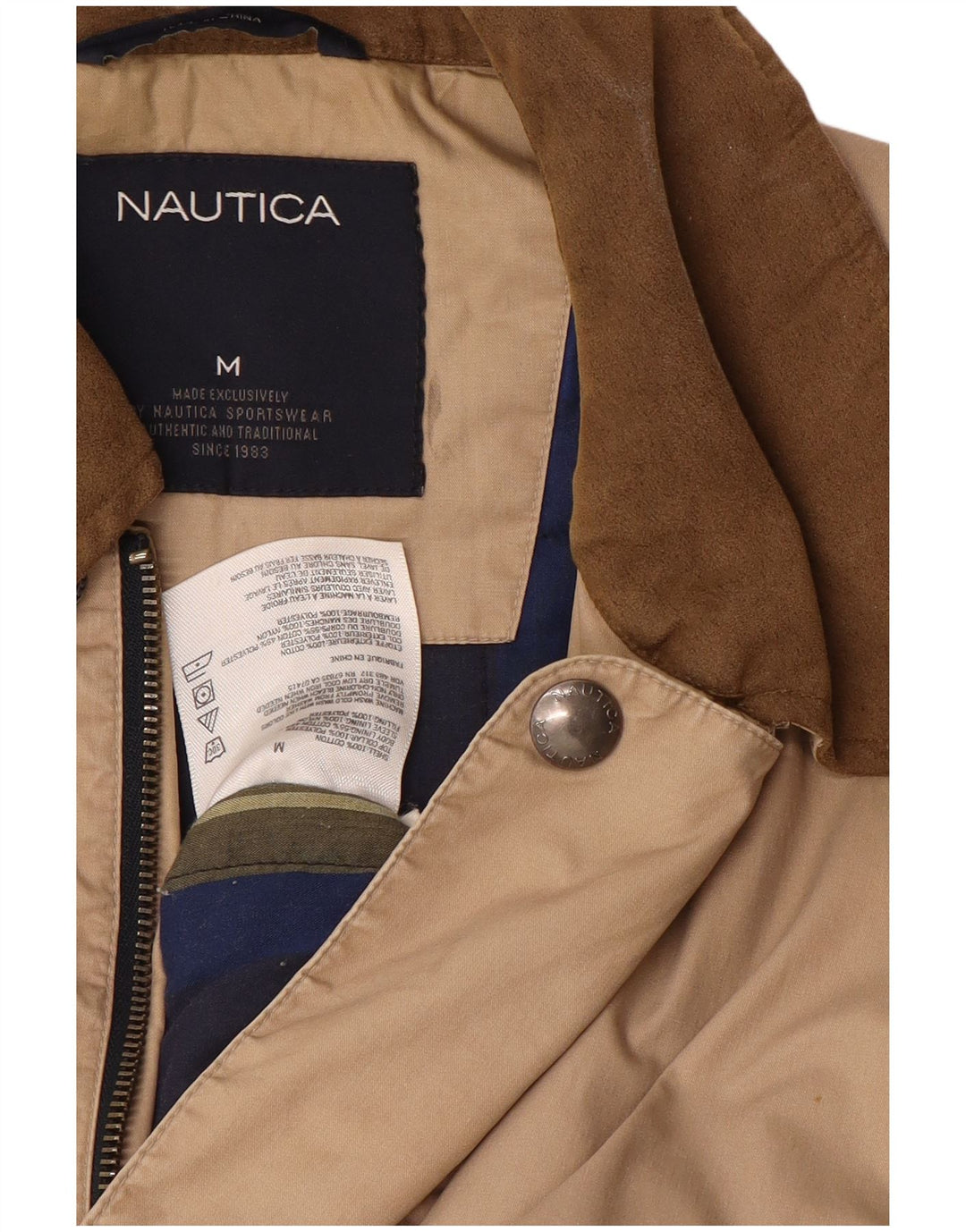 Мужская ветровка Nautica UK 38 средний бежевый полиэстер