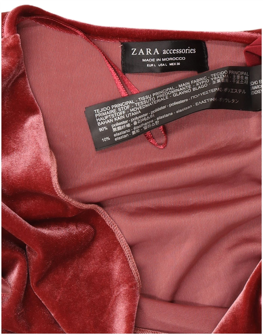 Женское велюровое боди Zara UK 16, большой розовый полиэстер