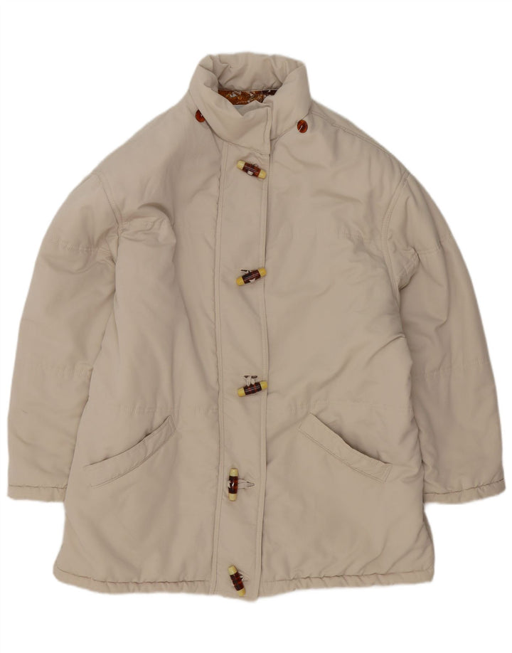Aurelio Zepino Женская ветровка оверсайз-пальто UK 14 Medium Off White