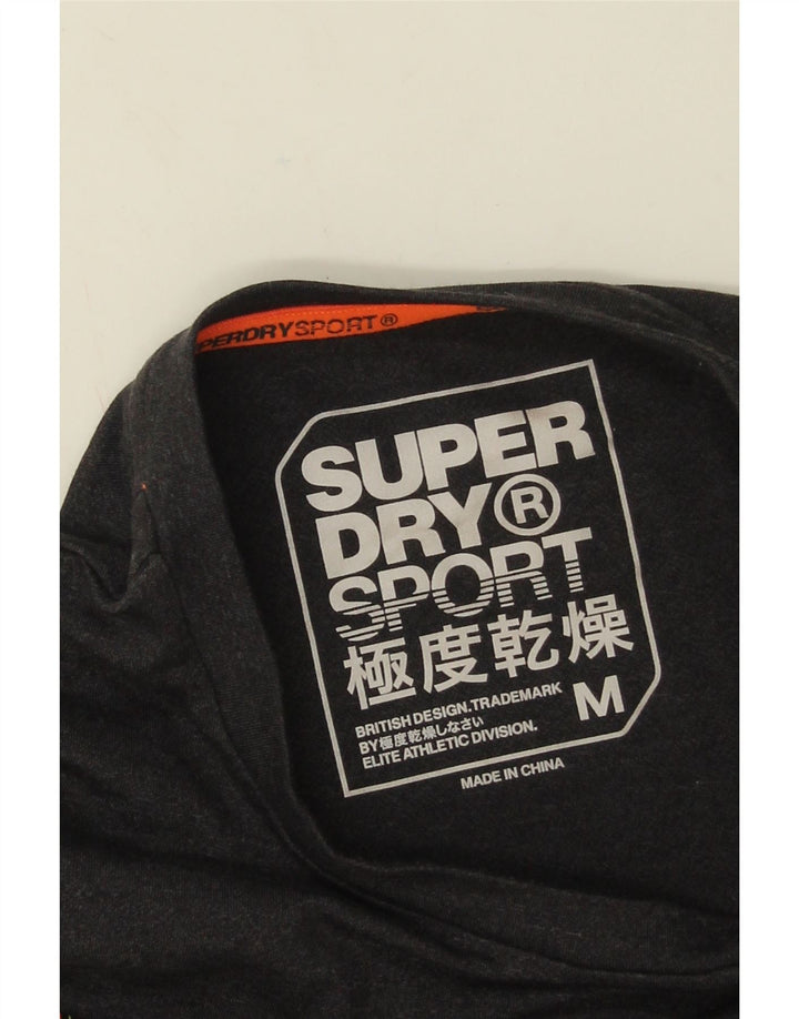 Superdry Мужская футболка с рисунком Верх среднего серого цвета, хлопок