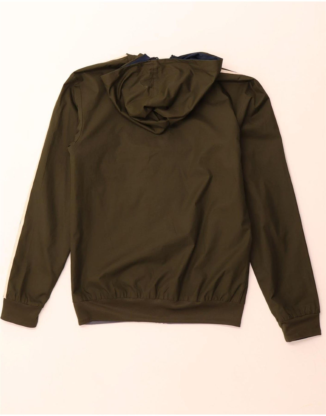 Мужской двусторонний спортивный костюм ADIDAS с капюшоном, верхняя куртка XS, полиэстер цвета хаки