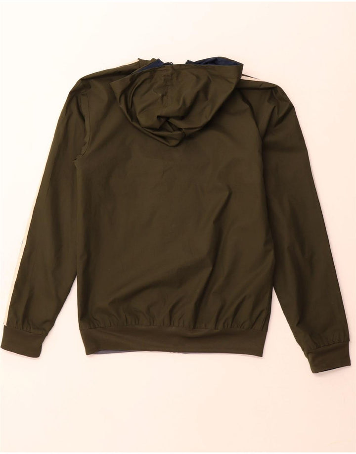 Мужской двусторонний спортивный костюм ADIDAS с капюшоном, верхняя куртка XS, полиэстер цвета хаки