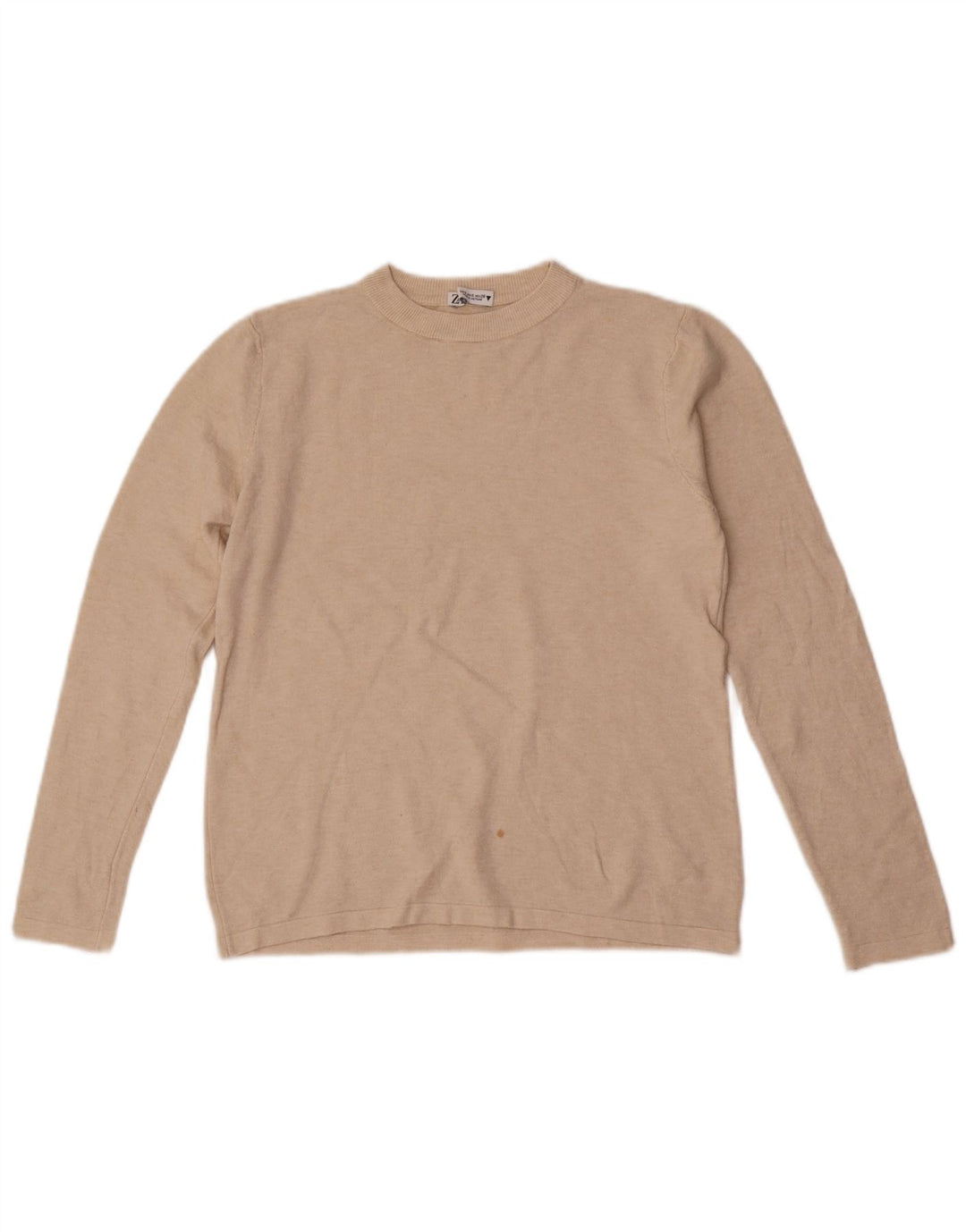 Женский джемпер с круглым вырезом Zara UK 10, маленький белый