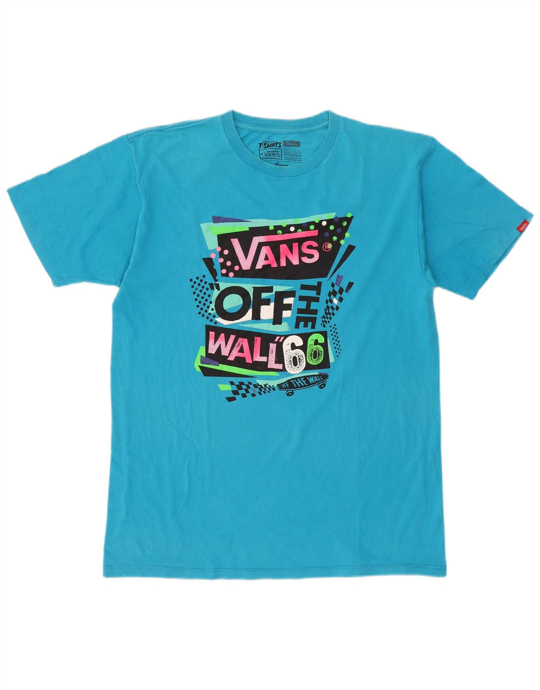 Мужская футболка с рисунком Vans, большой синий хлопок