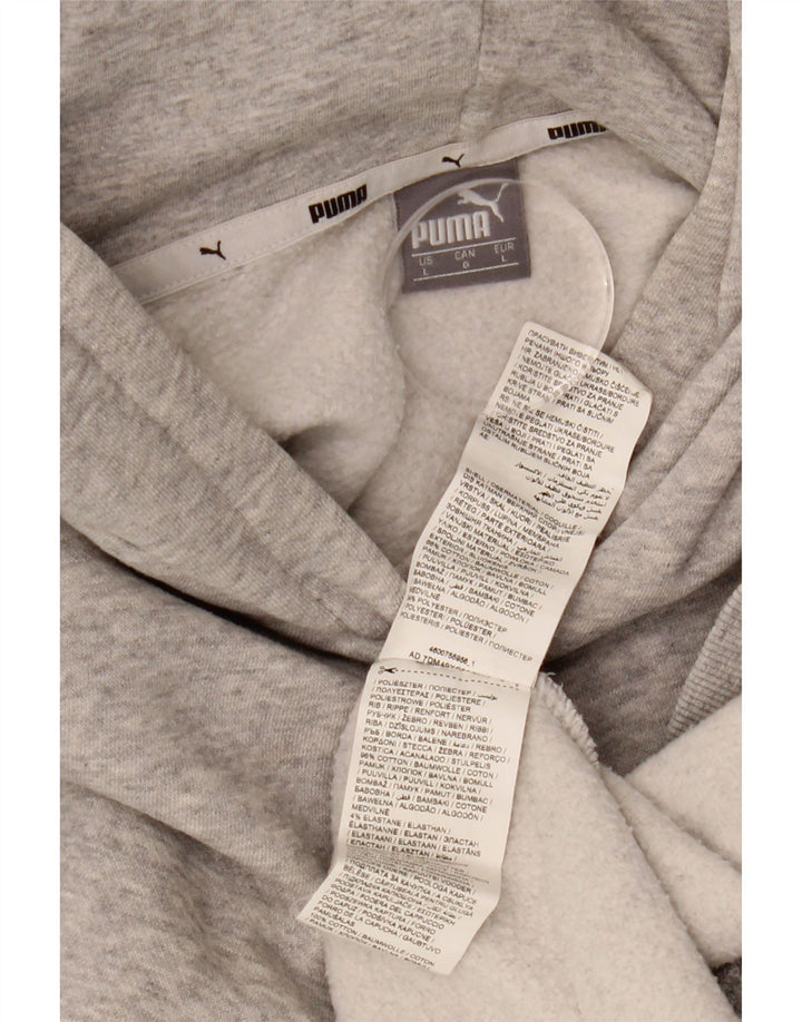Женский джемпер с капюшоном PUMA Oversized с рисунком UK 16, большой серый хлопок