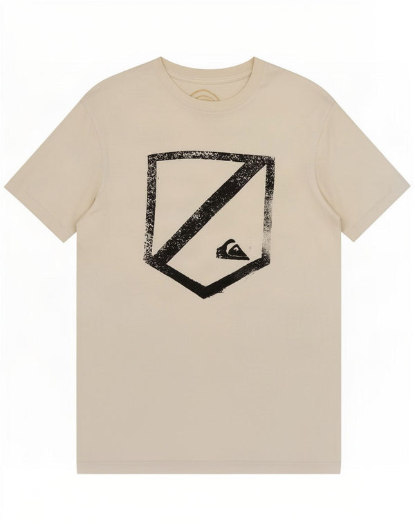 Мужская футболка Quiksilver с графическим рисунком, большой белый хлопок