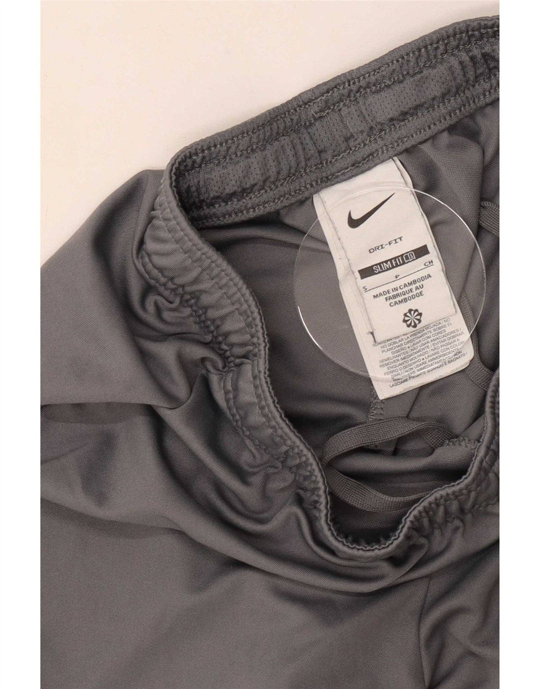 Мужские спортивные шорты Nike Dri Fit Slim, маленькие серые, полиэстер с цветными блоками