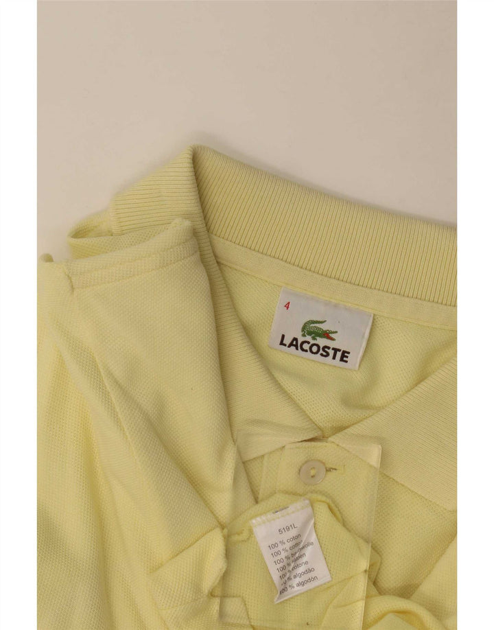 Мужская рубашка-поло Lacoste, размер 4, средний желтый хлопок, размер 4