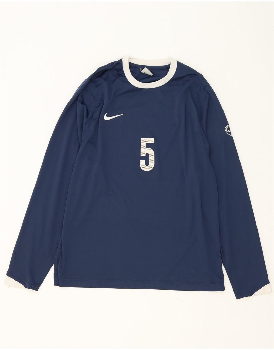 Мужской топ с длинным рукавом Nike Graphic Top UK 39/41, средний темно-синий, полиэстер