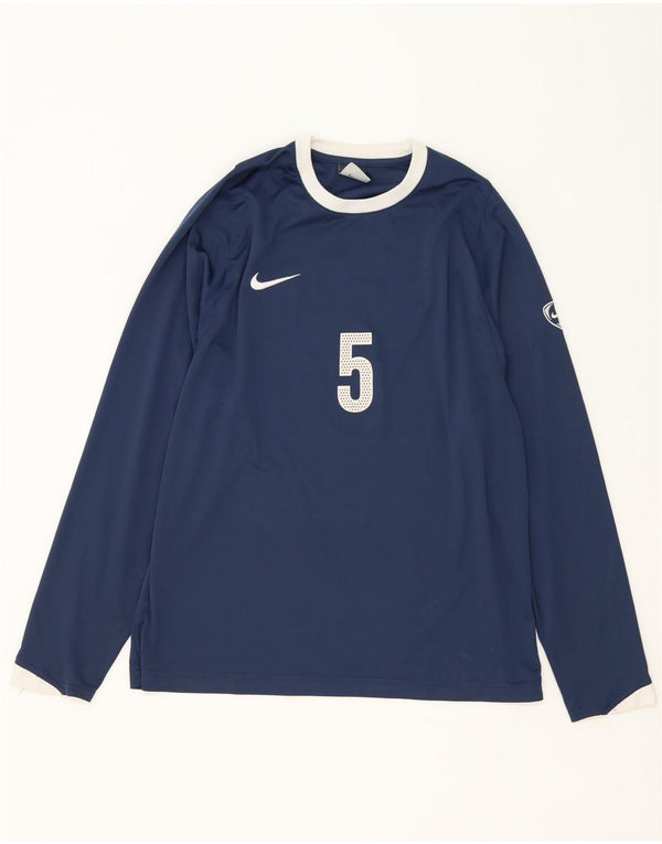 Мужской топ с длинным рукавом Nike Graphic Top UK 39/41, средний темно-синий, полиэстер