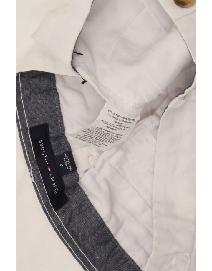 Tommy Hilfiger Женские узкие брюки чинос США 8 Средний W32 L29 Белый хлопок