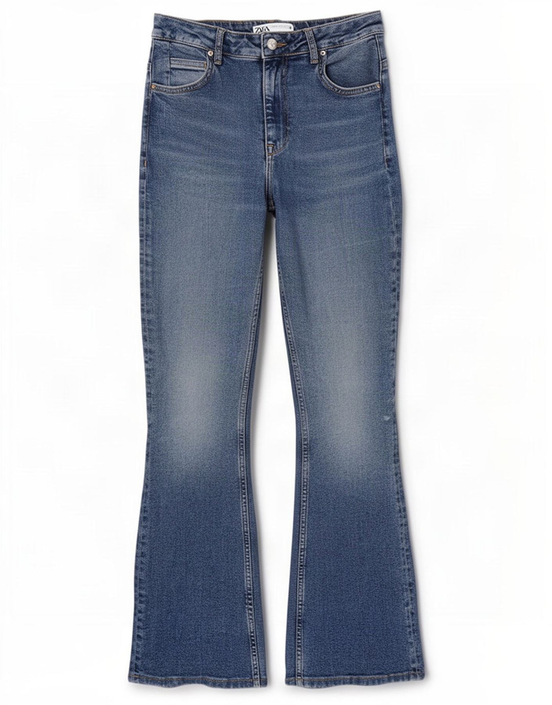 Женские расклешенные джинсы Zara EU 40 Medium W30 L31 Синие, хлопок