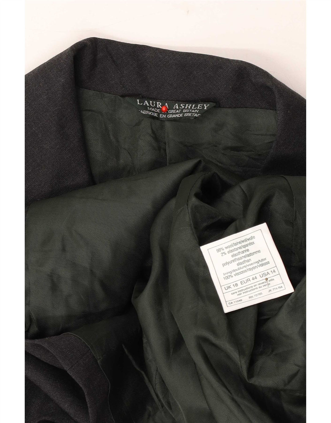 Женский пиджак на 5 пуговицах Laura Ashley, Великобритания, 18 XL, серая шерсть