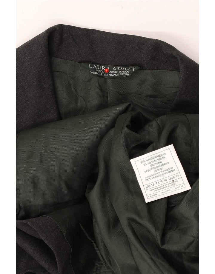 Женский пиджак на 5 пуговицах Laura Ashley, Великобритания, 18 XL, серая шерсть