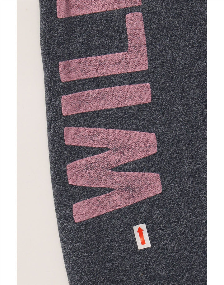 JACK WILLS Женские спортивные брюки с графическим рисунком Брюки для бега UK 8 Маленькие темно-синие