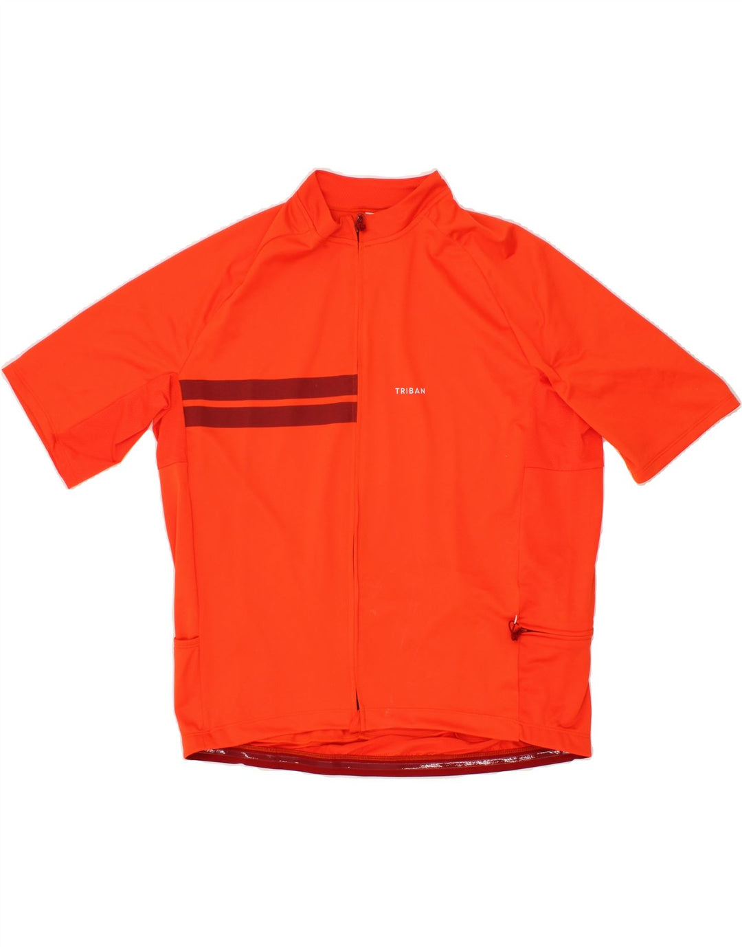 DECATHLON Mens Short Sleeve Tracksuit Top Jacket  2XL Orange Polyester Vintage Decathlon and Second-Hand Decathlon from Messina Hembry 