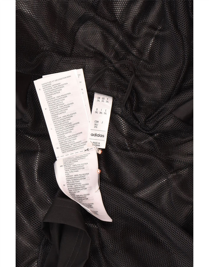 Мужская дождевик с капюшоном ADIDAS UK 46 3XL, черный полиэстер