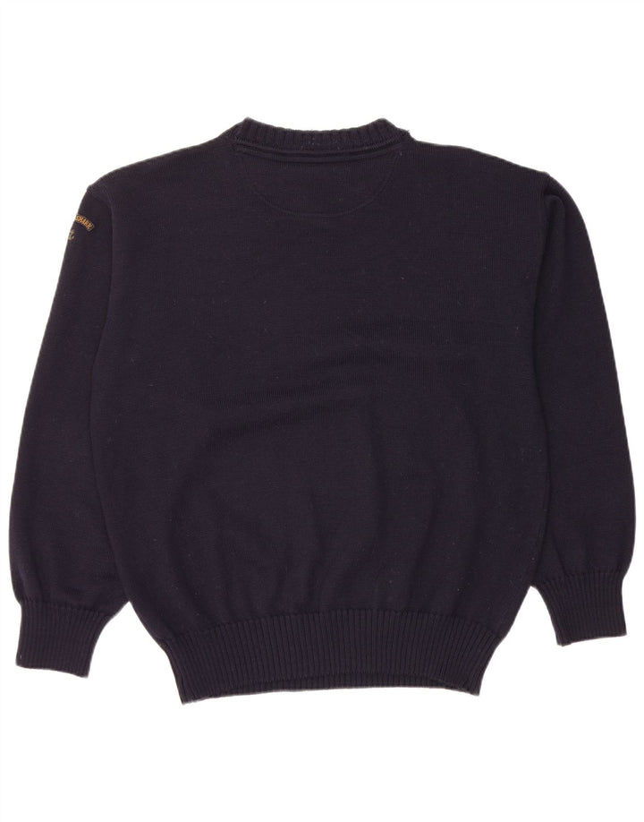 Мужской джемпер с v-образным вырезом PAUL & SHARK, средний темно-синий, новая шерсть