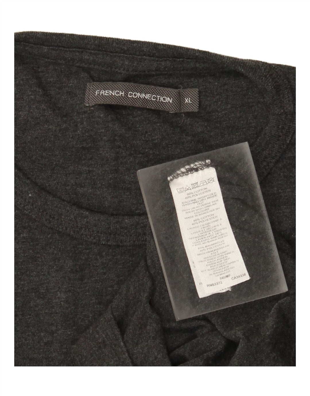 Мужская футболка French Connection Top XL, серый хлопок