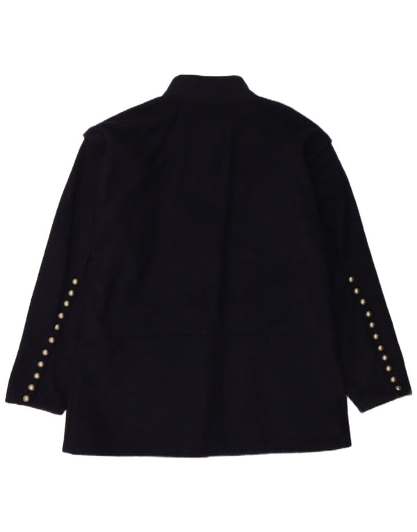 LEONARDO CARBONE Мужское пальто в стиле милитари UK 46 3XL темно-синее