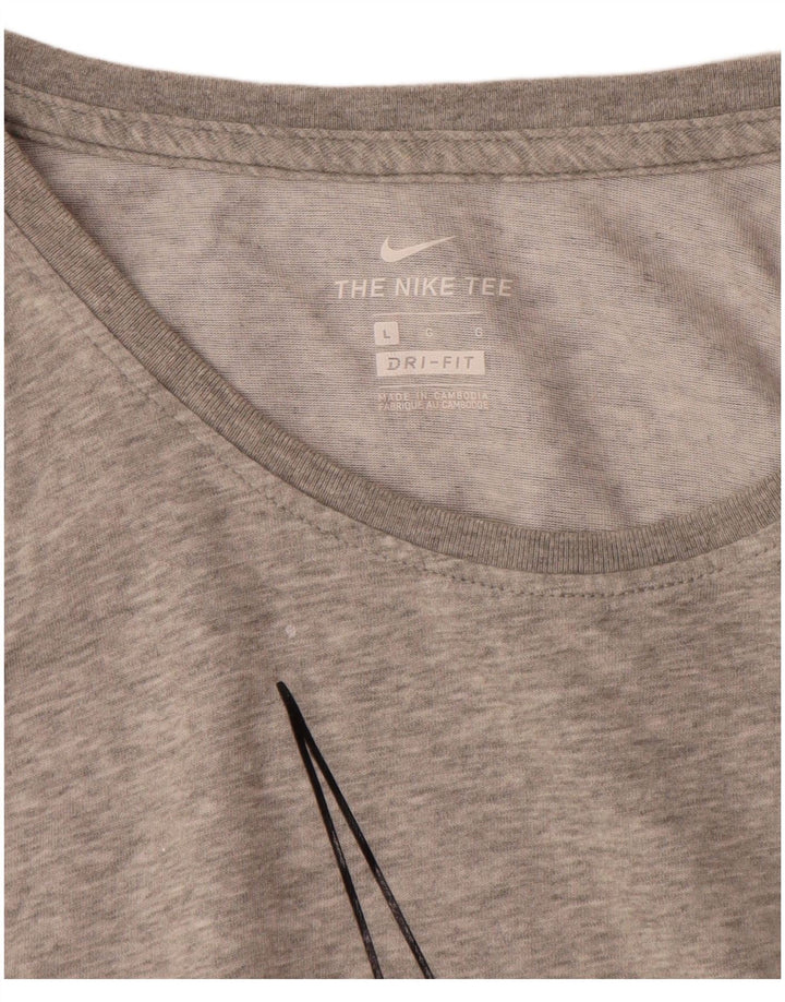 Мужской жилет с графическим рисунком Nike Dri Fit, большой серый хлопковый