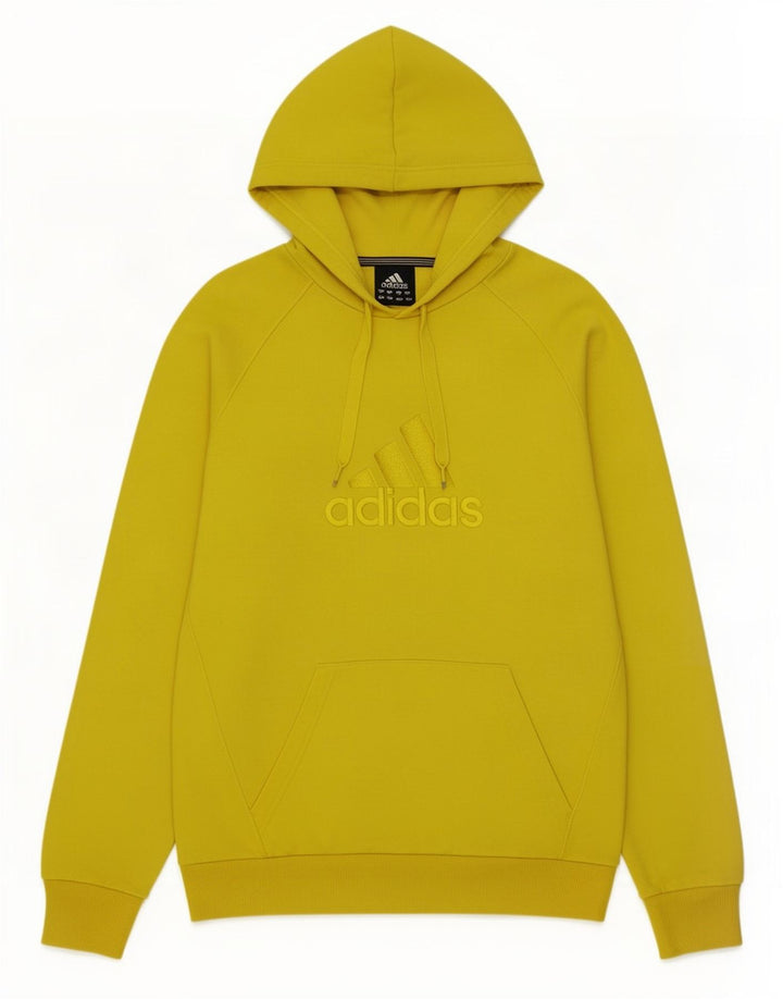 Мужской джемпер с капюшоном Adidas с графическим рисунком, средний желтый полиэстер