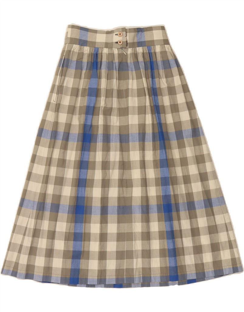 JOSEPH JANARD Womens High Waist A-Line Skirt EU 38 Medium W26  Beige Check Vintage Joseph Janard and Second-Hand Joseph Janard from Messina Hembry 