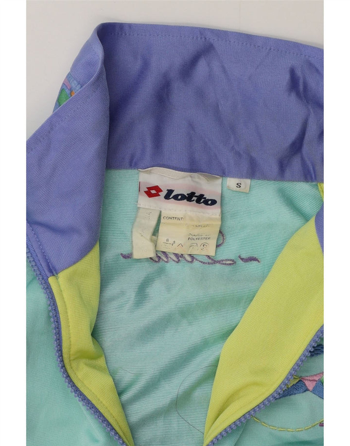 Lotto Мужской спортивный костюм свободного кроя, верхняя куртка, маленький фиолетовый с цветными блоками
