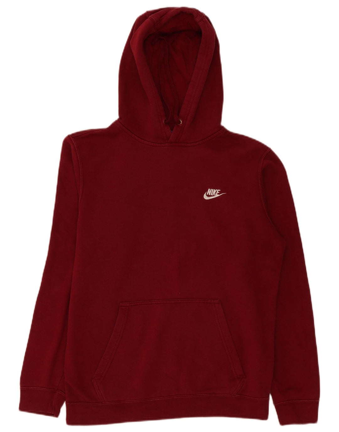 Мужской джемпер с капюшоном Nike среднего цвета, бордовый, хлопок
