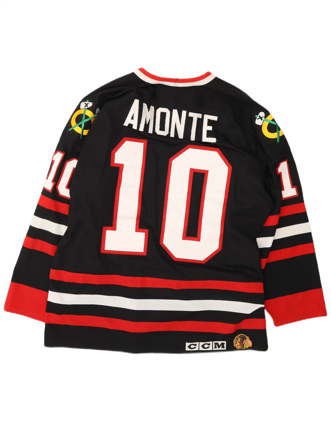 Мужская футболка CCM NHL Chicago Blachawks Tonny Amonte 10, большая черная футболка