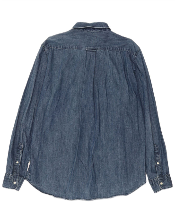 Мужская джинсовая рубашка GANT XL, синяя, хлопок