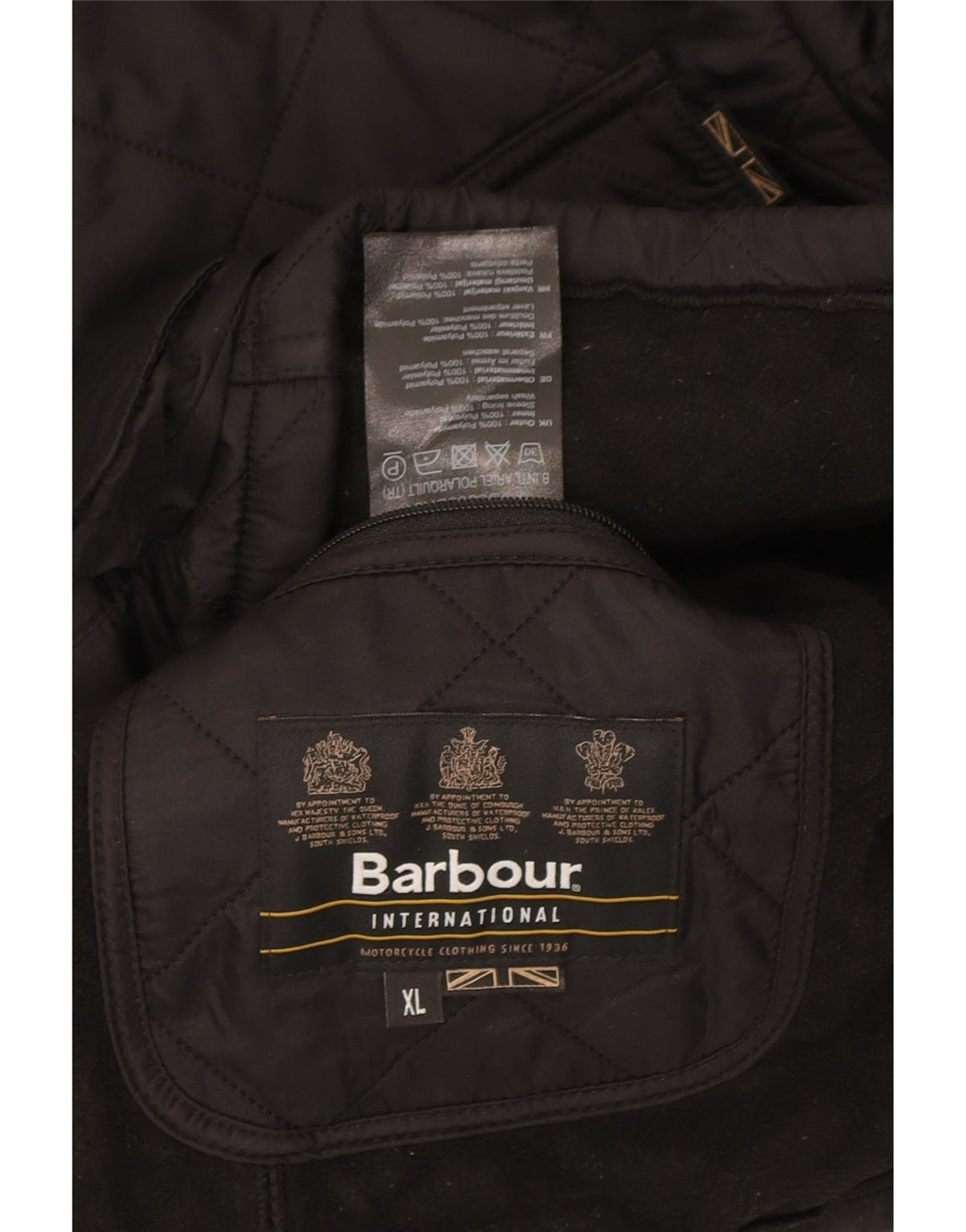 Мужская стеганая куртка Barbour UK 42 XL черная из полиамида