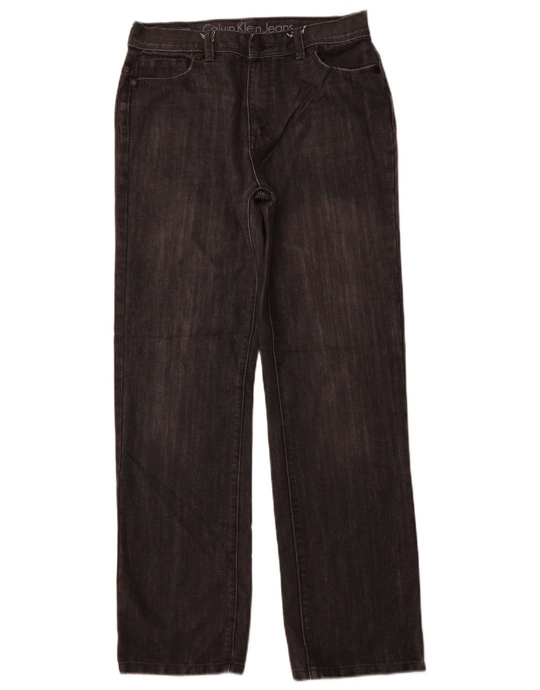 Прямые джинсы CALVIN KLEIN для девочек Rebel 15-16 лет W30 L29, черные классические