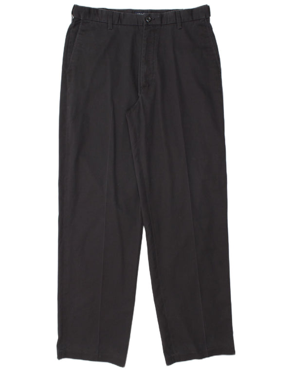 IZOD Мужские прямые брюки чинос W34 L34 Темно-синие хлопковые