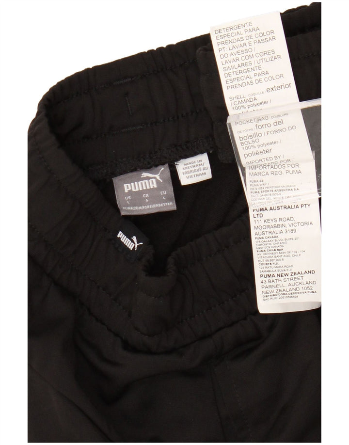 Мужские спортивные брюки Puma, джоггеры, большие черные, полиэстер