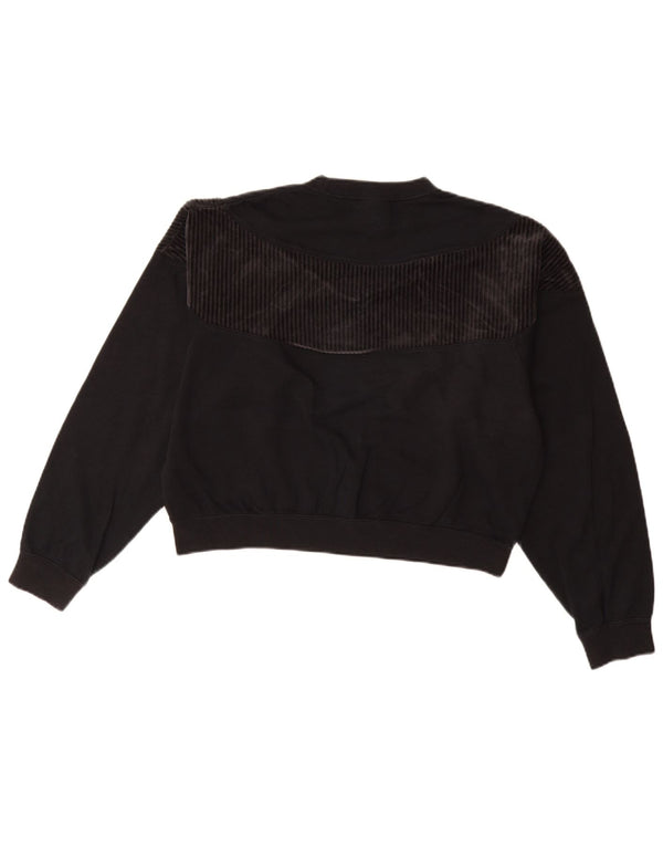 Женский свитер большого размера NIKE UK 10, маленький черный хлопковый джемпер