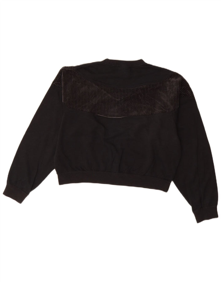 Женский свитер большого размера NIKE UK 10, маленький черный хлопковый джемпер