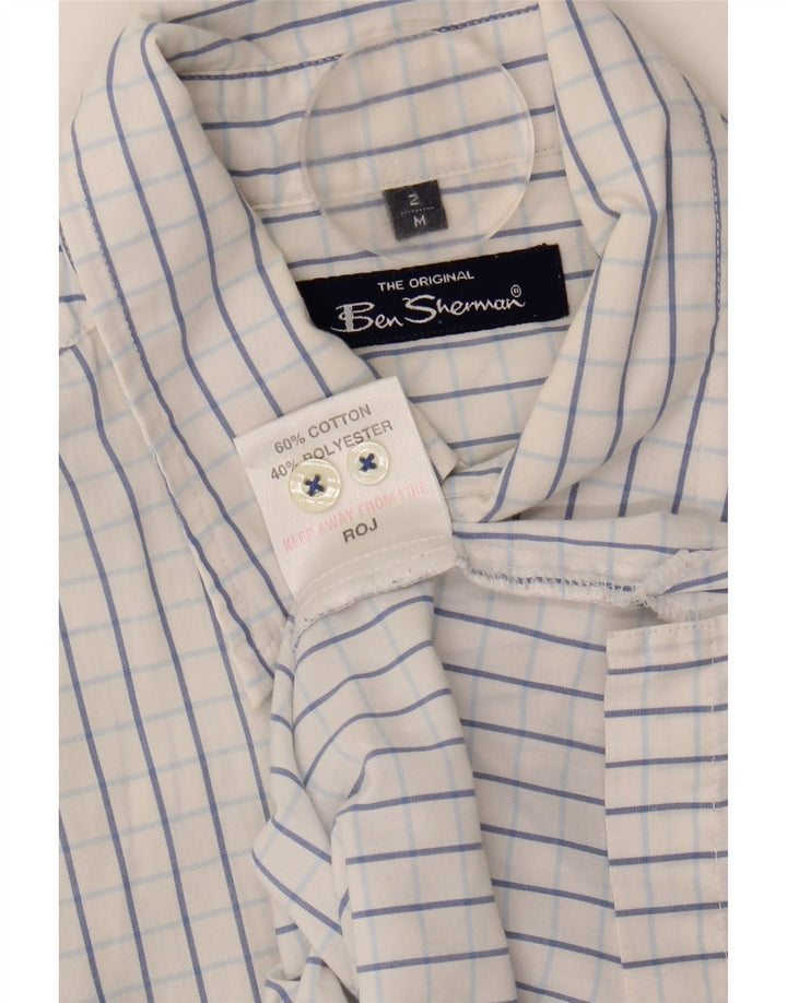 Мужская рубашка с коротким рукавом Ben Sherman, хлопковая синяя клетка среднего размера