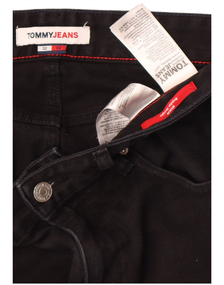 Мужские прямые джинсы Tommy Hilfiger Ryan Regular W32 L29, черный хлопок