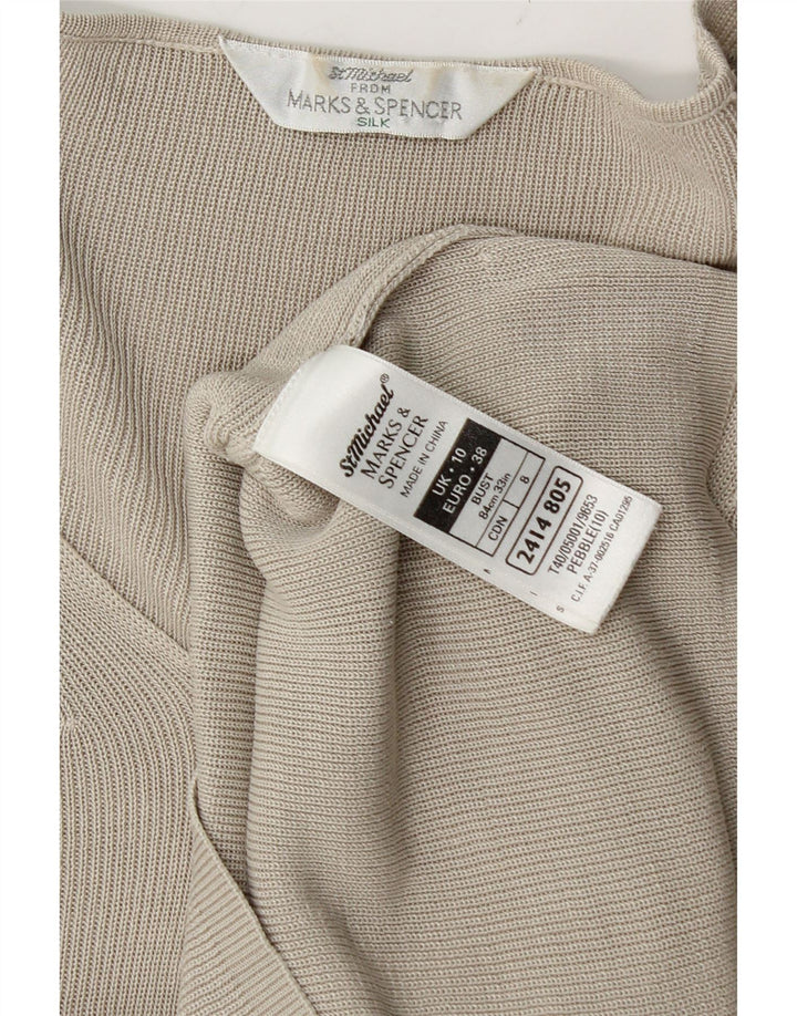 Женская футболка оверсайз Marks & Spencer Top UK 10, маленькая, серая, шелковая
