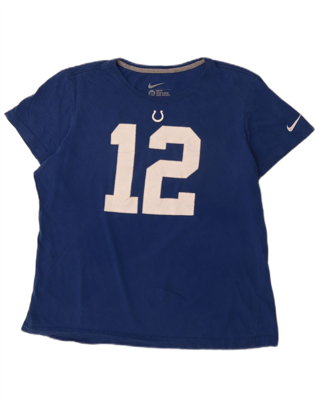Женская футболка узкого кроя с рисунком NIKE Indianapolis Colts, топ UK 20, 2XL, синяя