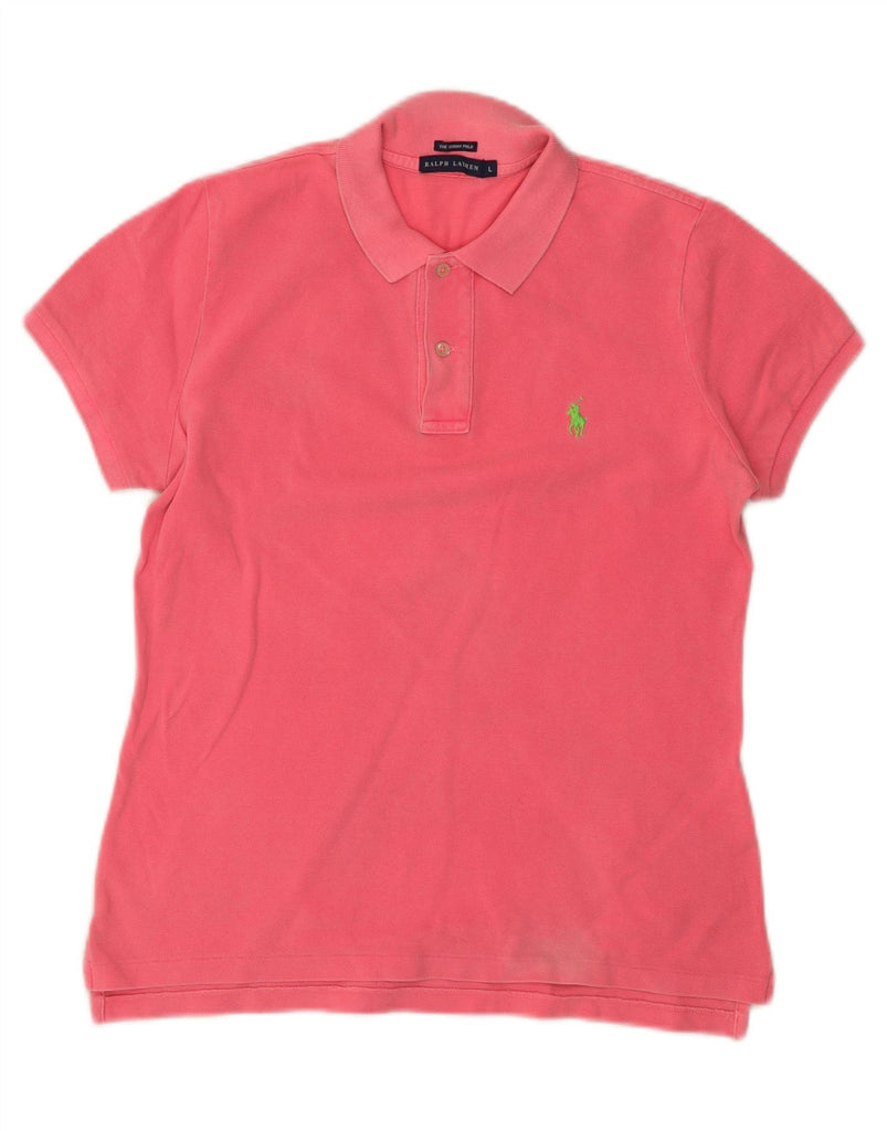 RALPH LAUREN Mens Polo Shirt Large Pink Cotton Vintage Ralph Lauren and Second-Hand Ralph Lauren from Messina Hembry 