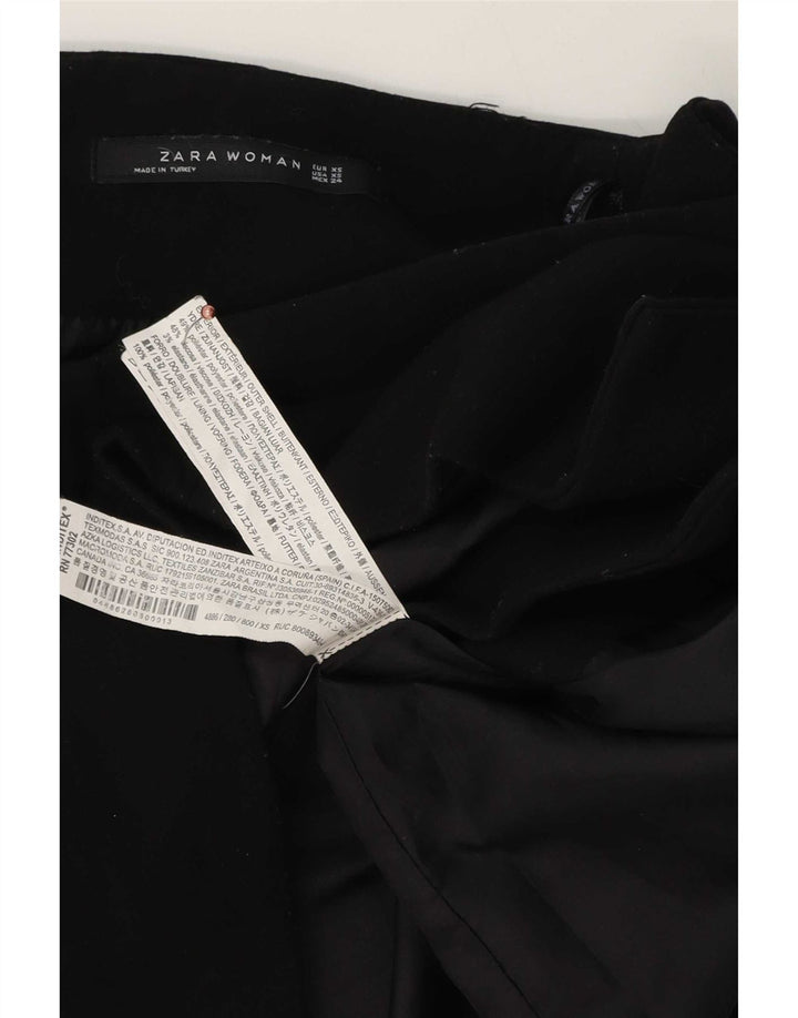 Женская мини-юбка Zara XS W24, черный полиэстер