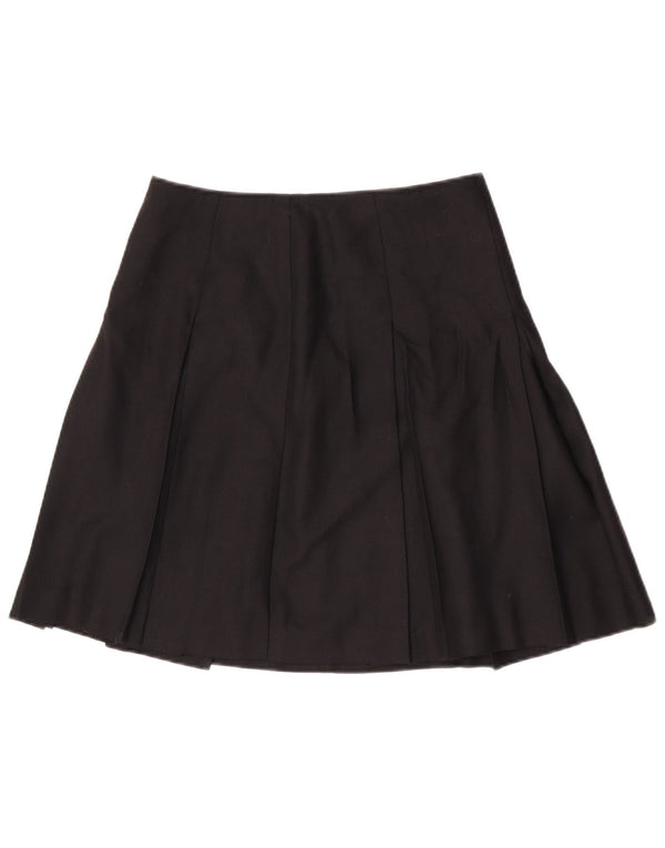 Vintage Womens Pleated Skirt W28 Medium Black
